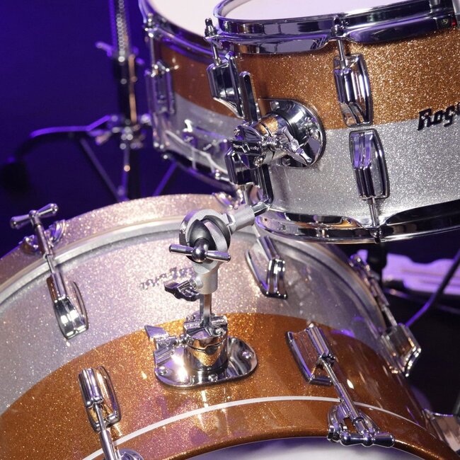 Rogers - PT0320GSTT - PowerTone Series 3-Piece 12/14/20 Shell Pack in Gold/Silver Two-Tone Lacquer