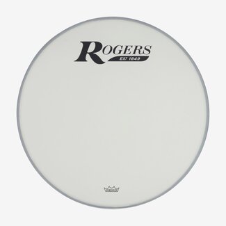 ROGERS Rogers - RBH18A-LOGO - Logo Resonant Bass Drum Head 18" Coated White w/Large Logo