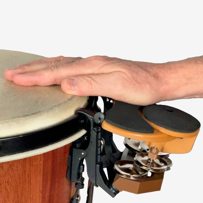 Native Tongue Percussion - RCKRSKSSJ - RhymChik Hand Drum Mounted Tambourine with RhymStryker