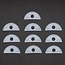 Rock Locks - RL53-Soft - Rock Locks Tension Rod Locks 10 Pack, Xtra Large, White