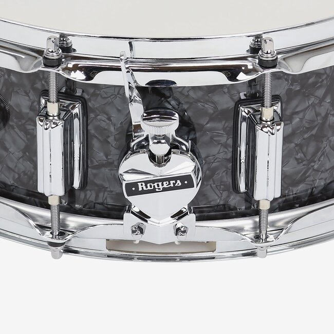 Rogers - ST37BP - SuperTen 6.5x14 Wood Shell Snare Drum, Black Diamond Pearl