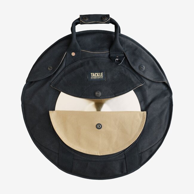Tackle - TNZCB-WBK22 - Zipperless Canvas Cymbal Case with Shoulder Strap - 22" in Black