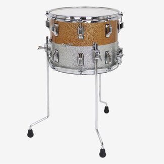 ROGERS Rogers - TT1014UPDGST - ThunderTone 10x14 Utility Snare on FT Legs in Gold/Silver Two-Tone Lacquer