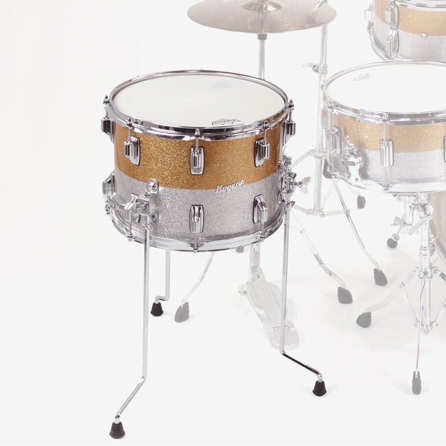 Rogers - TT1014UPDGST - ThunderTone 10x14 Utility Snare on FT Legs in Gold/Silver Two-Tone Lacquer