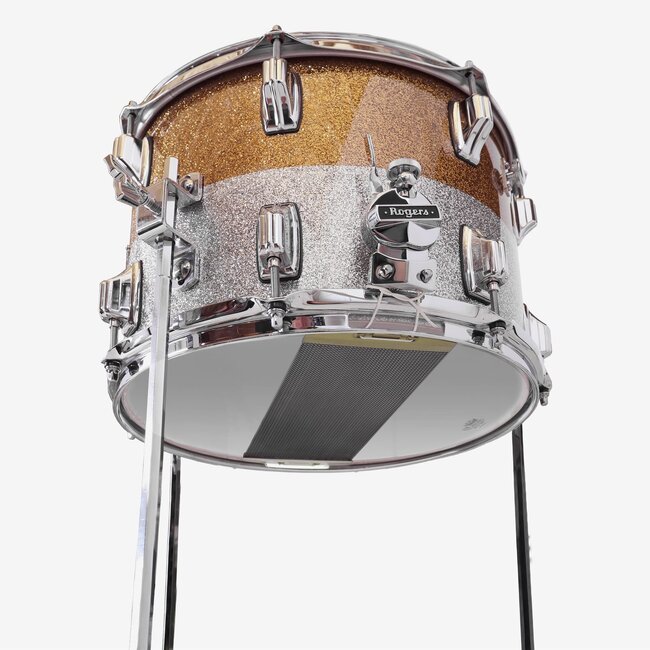 Rogers - TT1014UPDGST - ThunderTone 10x14 Utility Snare on FT Legs in Gold/Silver Two-Tone Lacquer