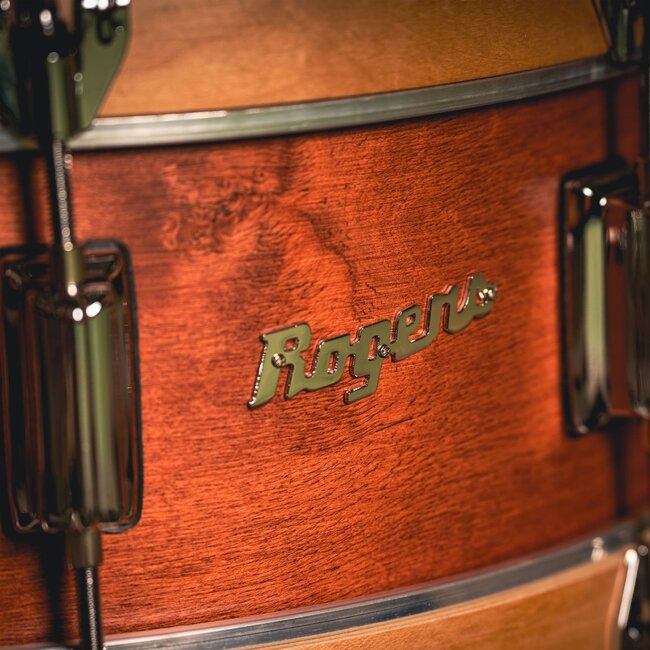 ROGERS - TWR26SRM - Tower Series 6.5x14 Wood Hoop Snare Drum in Satin Red Mahogany