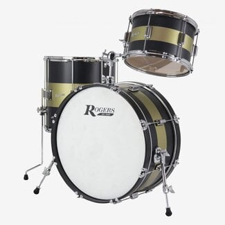 ROGERS Rogers - TWR0322HXSBGD - Tower Series 3-Piece 12/16/22 Shell Pack in Satin Black/Gold Duco