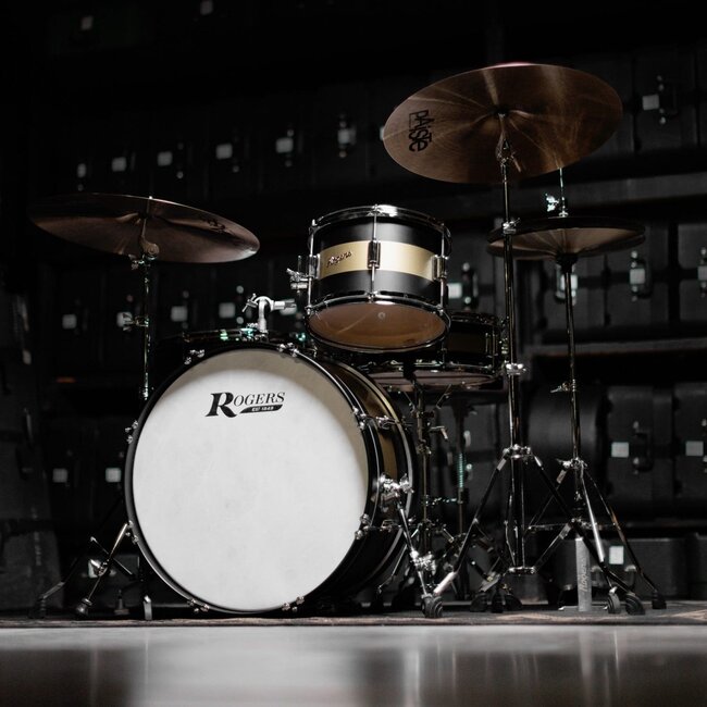 Rogers - TWR0322HXSBGD - Tower Series 3-Piece 12/16/22 Shell Pack in Satin Black/Gold Duco