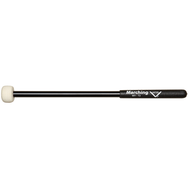 Vater - MV-T3 - Super-hard felt head for  toms and cymbals.  1 Pair felt tenor mallets.
