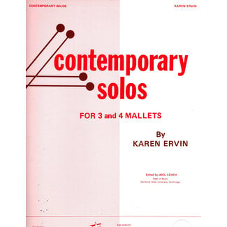 Alfred Publishing Co. Contemporary Solos for 3 & 4 Mallets - ADLER001 - Karen Ervin
