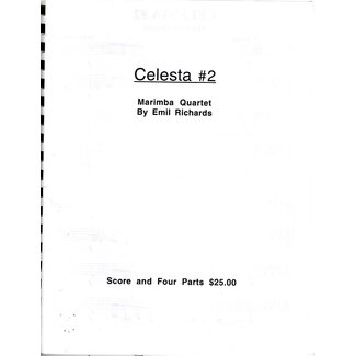 Alfred Publishing Co. Celesta # 2 for Marimba Quartet Score & Four Parts - EMIL0004 - Emil Richards