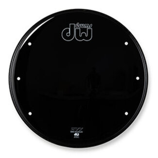 DW DW - 09DHPF22K - 22" Gloss Black HVX Bass Drum Head 6 Ports