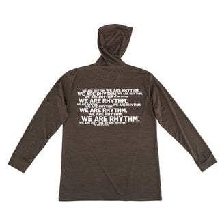 LP LP - LP25HWARBM - We Are Rhythm Hooded Tee, Brown, Medium