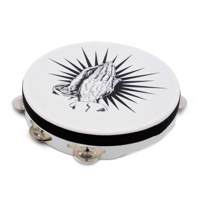 LP - LP3161PH-WH - Praying Hands Tambourine 10" White