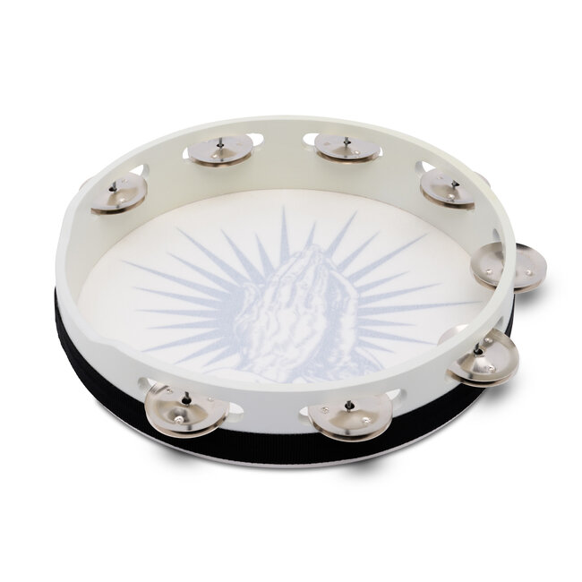 LP - LP3161PH-WH - Praying Hands Tambourine 10" White