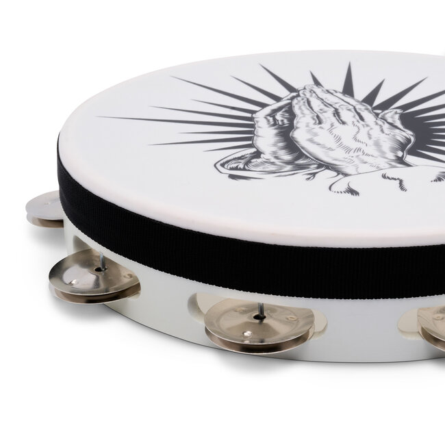 LP - LP3161PH-WH - Praying Hands Tambourine 10" White
