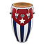 LP - M754S-QBA - Matador 12 1/2" Tumba Wood Cuban Flag