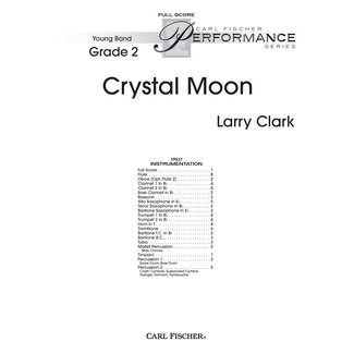 Carl Fischer Music Crystal Moon - by Larry Clark