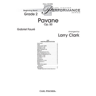 Carl Fischer Music Pavane - by Gabriel Fauré