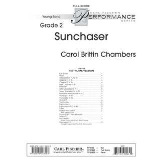 Carl Fischer Music Sunchaser - by Carol Brittin Chambers