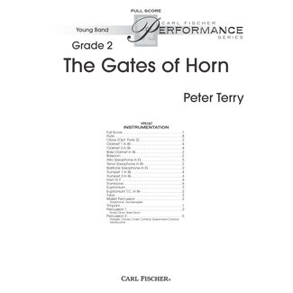Carl Fischer Music The Gates of Horn - by Peter Terry