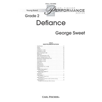 Carl Fischer Music Definance - by George Sweet