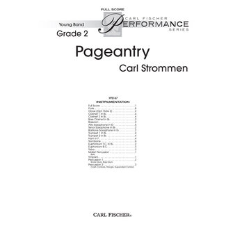 Carl Fischer Music Pageantry - by Carl Strommen