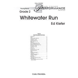 Carl Fischer Music Whitewater Run - by Ed Kiefer