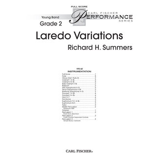 Carl Fischer Music Laredo Variations - by Richard Summers
