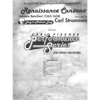 Carl Fischer Music Renaissance Canzona - by Adriano Banchieri