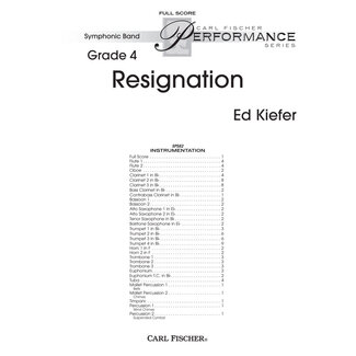 Carl Fischer Music Resignation - by Ed Kiefer