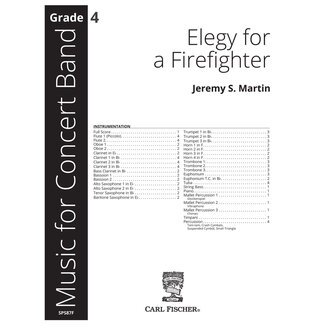 Carl Fischer Music Elegy for a Firefighter - by Jeremy Martin