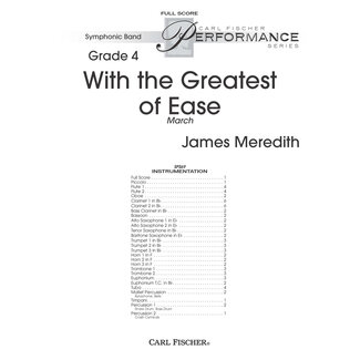Carl Fischer Music With the Greatest of Ease - by James Meredith