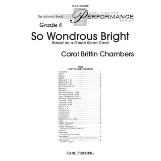Carl Fischer Music So Wondrous Bright - by Carol Brittin Chambers