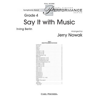 Carl Fischer Music Say It with Music - by Irving Berlin
