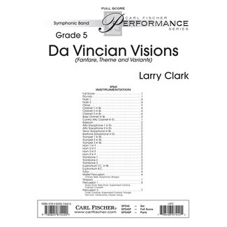 Carl Fischer Music Da Vincian Visions - by Larry Clark