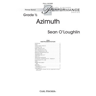 Carl Fischer Music Azimuth - by Sean O'Loughlin