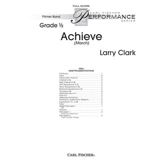 Carl Fischer Music Achieve - by Larry Clark