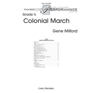 Carl Fischer Music Colonial March - by Gene Milford