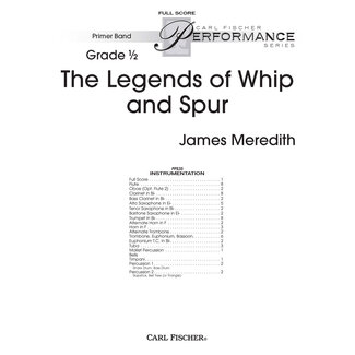 Carl Fischer Music The Legends of Whip and Spur - by James Meredith