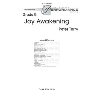 Carl Fischer Music Joy Awakening - by Peter Terry