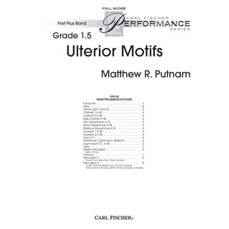 Carl Fischer Music Ulterior Motifs - by Matthew R. Putnam