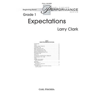 Carl Fischer Music Expectations - by Larry Clark