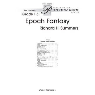 Carl Fischer Music Epoch Fantasy - by Richard Summers