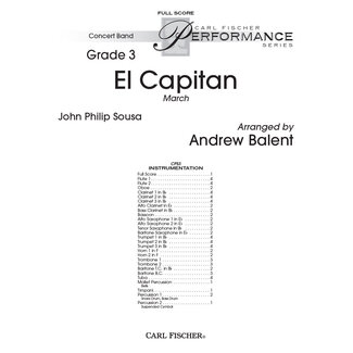 Carl Fischer Music El Capitan (March) - by Andrew Balent