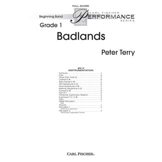 Carl Fischer Music Badlands - by Peter Terry