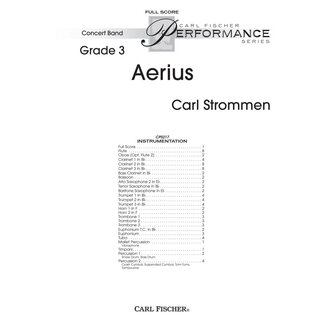 Carl Fischer Music Aerius - by Carl Strommen