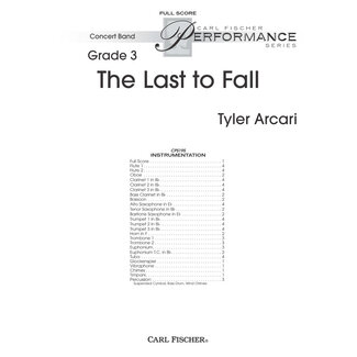 Carl Fischer Music The Last to Fall - by Tyler Arcari