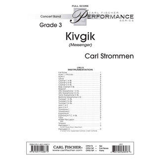 Carl Fischer Music Kivgik - by Carl Strommen