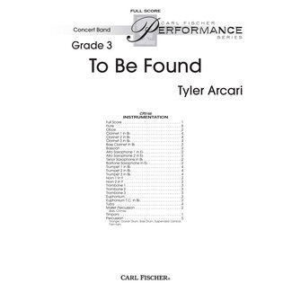 Carl Fischer Music To Be Found - by Tyler Arcari